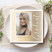 Abschluss Gold Stilvolle Skripte Modernes Foto Par Serviette