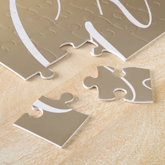 Abschluss Gold Stilvolle Skripte Modernes Foto Puzzle (Seite)