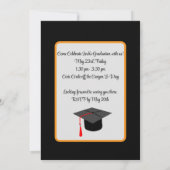 Abschluss Gold Trim Flat Announccard Ankündigung (Rückseite)