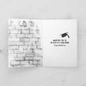 Abschluss Golden Retriever in blauer T - Shirt Karte (Innenseite)