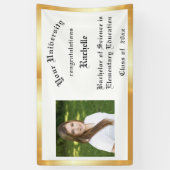 Abschluss, Goldfolie, kundenspezifisches Foto Banner (Vertikal)