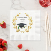 Abschluss, Goldlaurel, Cap & Diploma Serviette (Beispiel)