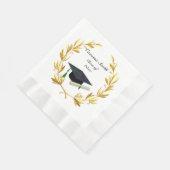 Abschluss, Goldlaurel, Cap & Diploma Serviette (Ecke)