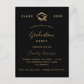 Abschluss-Goldmindestprogramm 2025 Einladungspostkarte (Vorderseite)