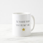 Abschluss-Goldstern Gratulation Kaffeetasse (VorderseiteRechts)