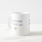 Abschluss-Goldstern Gratulation Kaffeetasse (Vorderseite Links)