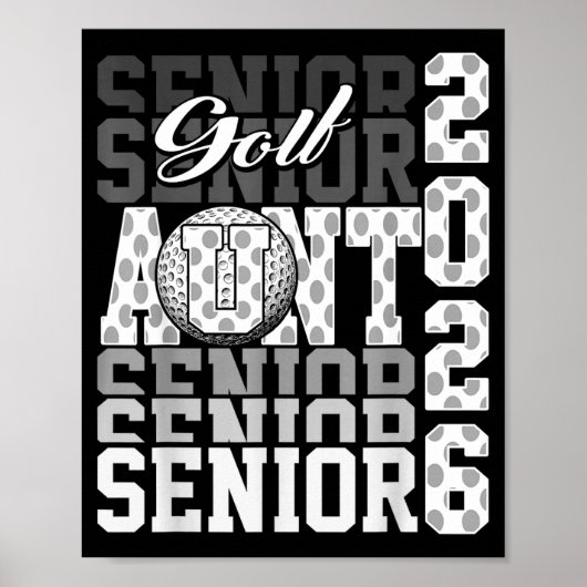 Abschluss Golf Senior Tante 2026  Poster (Vorne)