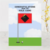 Abschluss Golf Themed Karte (Gelbe Blume)