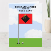 Abschluss Golf Themed Karte (Vorderseite)
