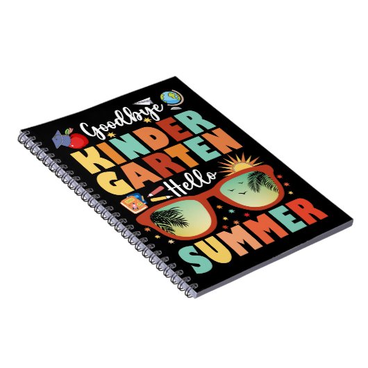 Abschluss Goodbye Kindergarten Hallo Sommer Notizblock (Rechte Seite)