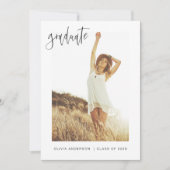 Abschluss Grad Ankündigung Foto Minimalistisch (Vorderseite)