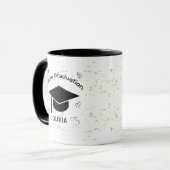 Abschluss Grad Cap Kaffee Tasse (Vorderseite Links)