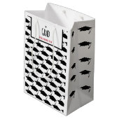 Abschluss Grad Grad Grad Grad Maßgeschneidert Mittlere Geschenktüte (Rückseite Schrägansicht)