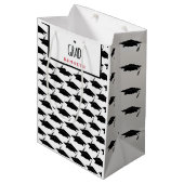 Abschluss Grad Grad Grad Grad Maßgeschneidert Mittlere Geschenktüte (Vorderseite Schrägansicht)