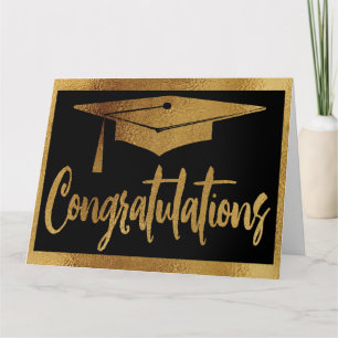 Abschluss Grad Herzlichen Glückwunsch Elegant Mode Karte