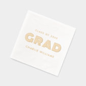 Abschluss Grad Jahrgang Servietten Mit Folie (Links)