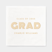 Abschluss Grad Jahrgang Servietten Mit Folie (Vorderseite)