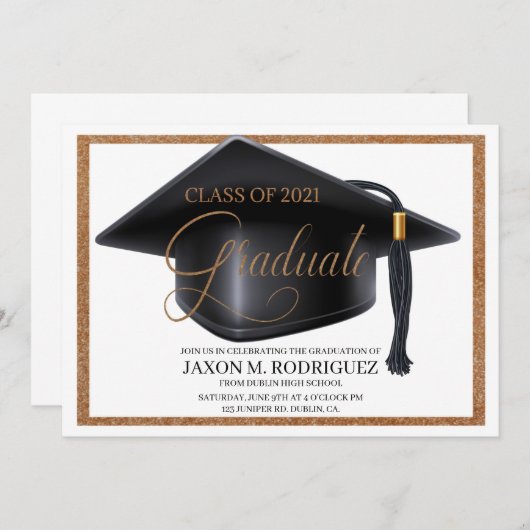 ABSCHLUSS, GRAD-PARTY, KLASSE 2021 SAVE THE DATE (Vorne/Hinten)