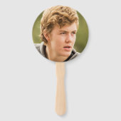 Abschluss Graduate Black Gold Konfetti Foto 2023 Fächer (Rückseite)