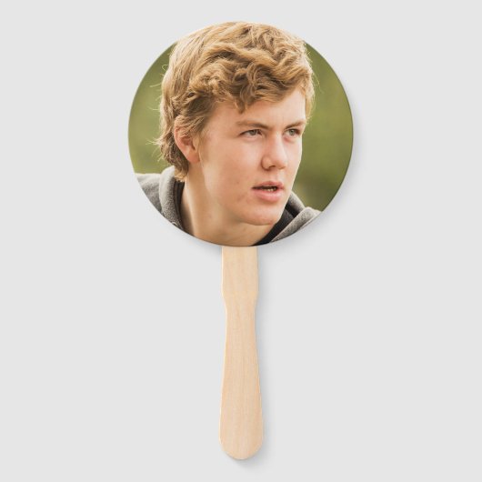 Abschluss Graduate Black Gold Konfetti Foto 2023 Fächer (Rückseite)