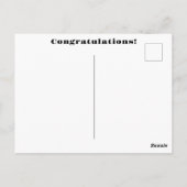 Abschluss-Graduate-Klasse 2025 Schwarz/Weiß Postkarte (Rückseite)