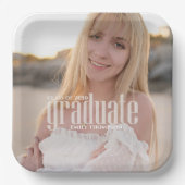 Abschluss Graduate Modernes Foto Elegantes Party Pappteller (Vorderseite)