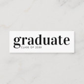 Abschluss Graduate QR Code Social Media Mini Visitenkarte (Vorderseite)