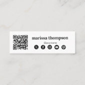Abschluss Graduate QR Code Social Media Mini Visitenkarte (Rückseite)