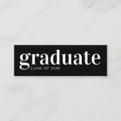 Abschluss Graduate QR Code Social Media Mini Visitenkarte (Vorderseite)