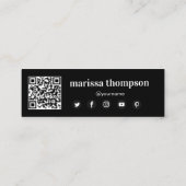 Abschluss Graduate QR Code Social Media Mini Visitenkarte (Rückseite)