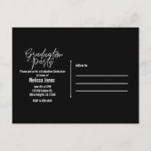 Abschluss Graduate School Modernes Foto Picture Einladungspostkarte (Rückseite)