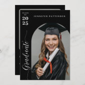 Abschluss Graduate Stilvoll Ankündigung (Vorne/Hinten)