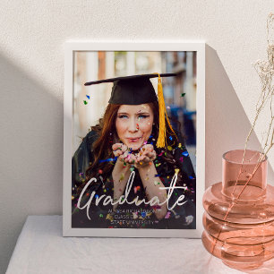 Abschluss Graduate Typografy Foto Poster