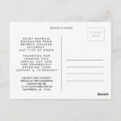 Abschluss Graduate Vielen Dank Foto Frame Postcard Postkarte (Rückseite)