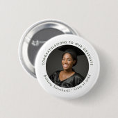 Abschluss Gratulation Absolvent Foto Custom Button (Vorne & Hinten)