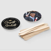 Abschluss Gratulation Foto Black Fächer (Non-assembled)