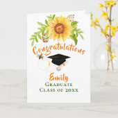 Abschluss-Gratulation Gelbe Blumenkarte Karte (Gelbe Blume)