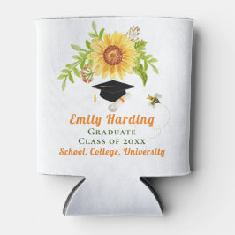 Abschluss Gratulation Gelbe Blütenblume Dosenkühler