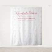 Abschluss Gratulation Rosa Hintergrund Wandteppich (Vorderseite)