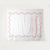 Abschluss Gratulation Rosa Hintergrund Wandteppich (Vorderseite (Horizontal))