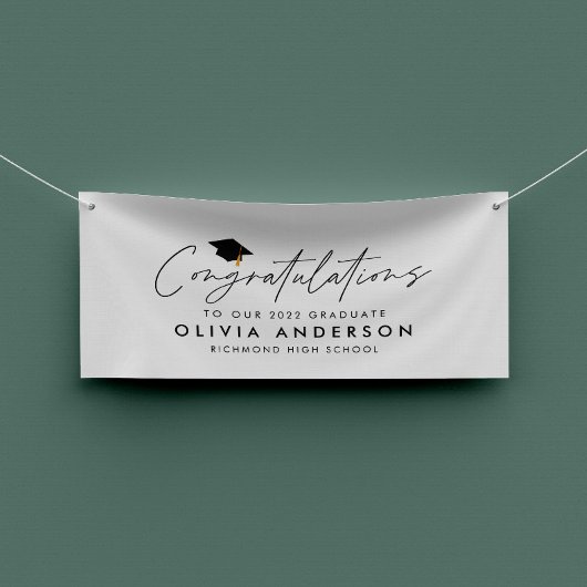 Abschluss gratuliert einfachen modernen Skript Banner