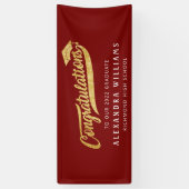 Abschluss gratuliert schlicht modernes Bordeaux Banner (Vertikal)