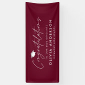 Abschluss gratuliert schlicht modernes Bordeaux Banner (Vertikal)