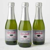 Abschluss, graurot und schwarz geteilt schaumweinetikett (Flaschen)