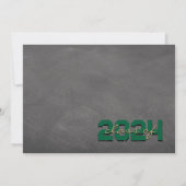 Abschluss "Green and Bronze Chalkboard" Einladung (Rückseite)