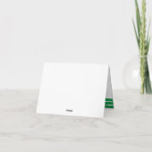 Abschluss Green & Black Bars Vielen Dank Dankeskarte (Rückseite)