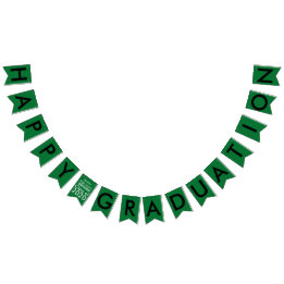 Abschluss Green Black School Bunting Banner