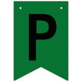 Abschluss Green Black School Bunting Banner (Dritte Fahne)