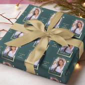 Abschluss Green Gold Sun Moon Stars Grad Foto Geschenkpapier