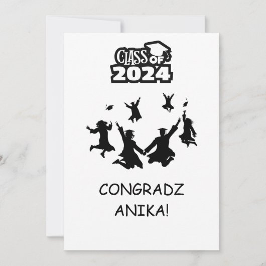 ABSCHLUSS GREETING CARD EINLADUNG (Vorderseite)